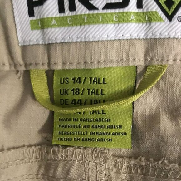 First Tactical V2 Ripstop Uniform Pants Women's Size 14 Large Tall in Tan 124011 - Picture 8 of 9